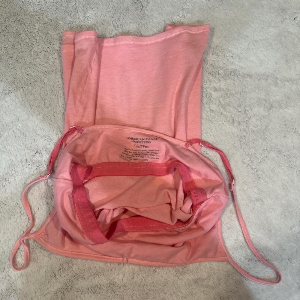 Vintage Y2K Upcycled American Eagle Pink Bra Tank Top Adjustable Straps SMALL - Picture 8 of 8